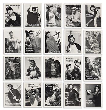 MIKE MANDEL (1950- ) Complete set of 134 Baseball Photographer Trading Cards. 1975.
